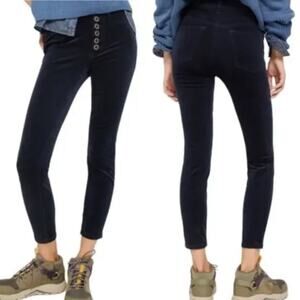 Anthropologie Pilcro Corduroy Jeans Pants Navy High Rise Skinny Button Fly 26